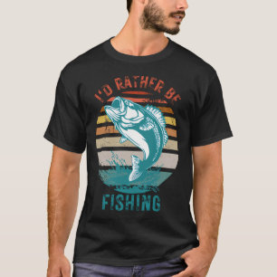 Camiseta Prefiero estar pescando, pasatiempo de pesca al ai