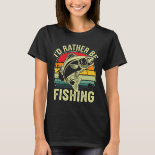 Camiseta Prefiero estar pescando retro vintage pescador al 