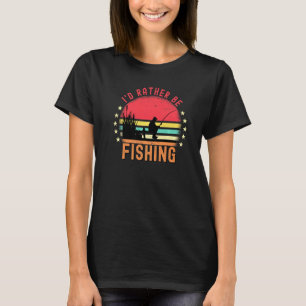 Camiseta Prefiero Estar Pescando Vintage Retro Fishman Fly