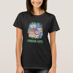Camiseta Prefiero Gatos Introvertido Gato Antisocial Gatito