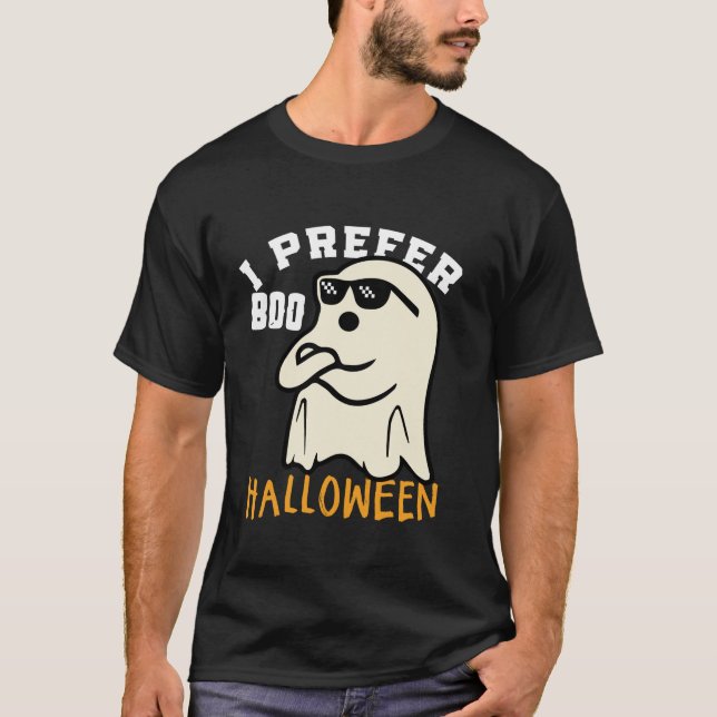 Camiseta Prefiero Halloween Gracioso Fantasma Familia Cos (Anverso)