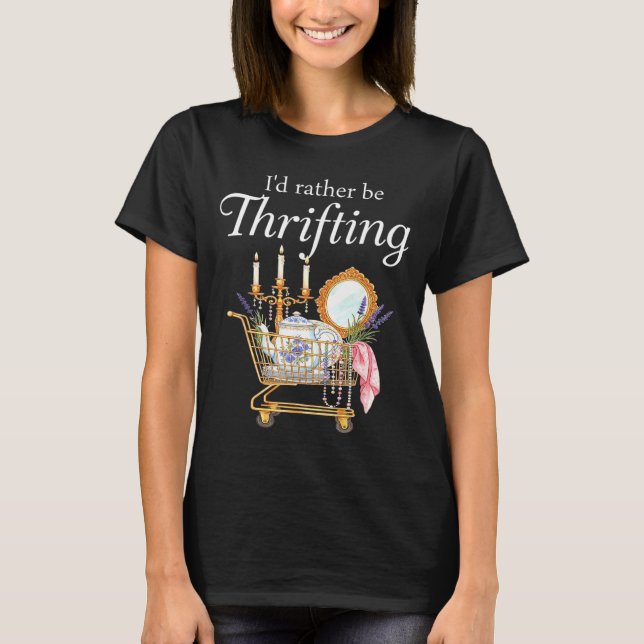 Camiseta Prefiero ir de compras de segunda mano - Frase div (Anverso)