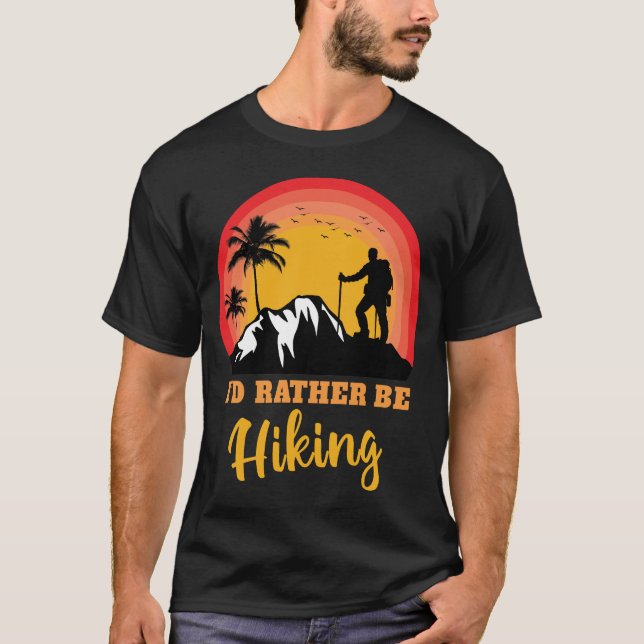Camiseta Prefiero ir de excursión por la aventura al aire l (Anverso)