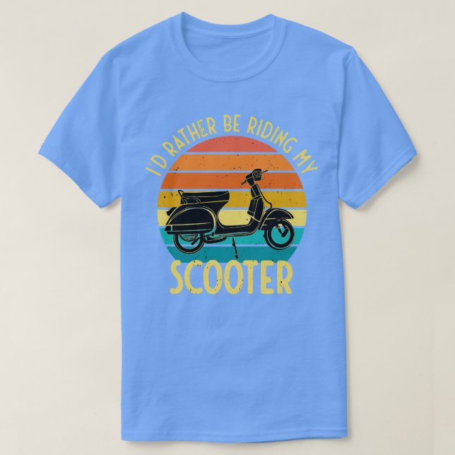 Camiseta Prefiero Ir En Mi Bicicleta Scooter Moped (Diseño del anverso)