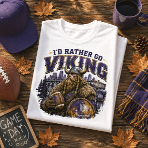 Camiseta Prefiero Ir Viking Fanático del Fútbol de Minnesot