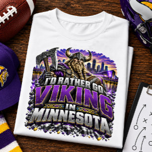 Camiseta Prefiero Ir Viking Fanático del Fútbol de Minnesot