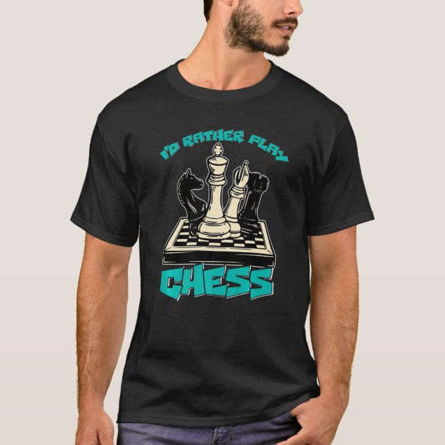 Camiseta Prefiero Jugar Al Ajedrez (Anverso)