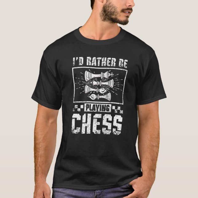 Camiseta Prefiero jugar al ajedrez Premium (Anverso)