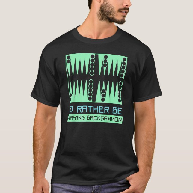 Camiseta Prefiero jugar al Backgammon Player (Anverso)