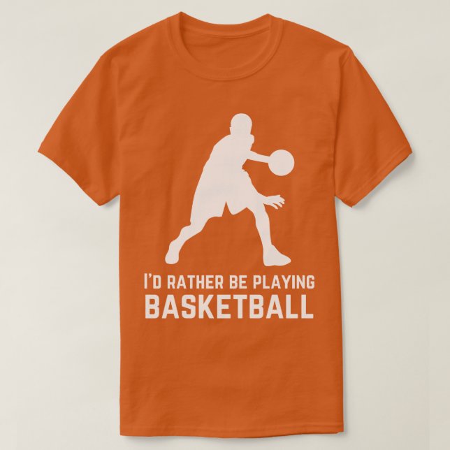 Camiseta Prefiero jugar al baloncesto (Diseño del anverso)