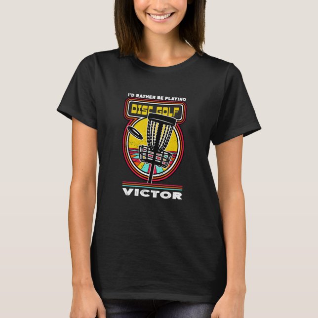 Camiseta Prefiero jugar al golf en disco en Victor Funny Go (Anverso)