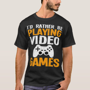 Camiseta Prefiero Jugar Videojuegos Divertido juego retro