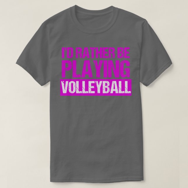 Camiseta Prefiero Jugar Voleibol (Diseño del anverso)