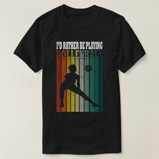 Camiseta Prefiero jugar voleibol 3 (Diseño del anverso)