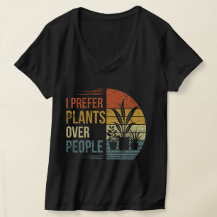 Camiseta Prefiero las Plantas a las Personas Mujer Cuello e