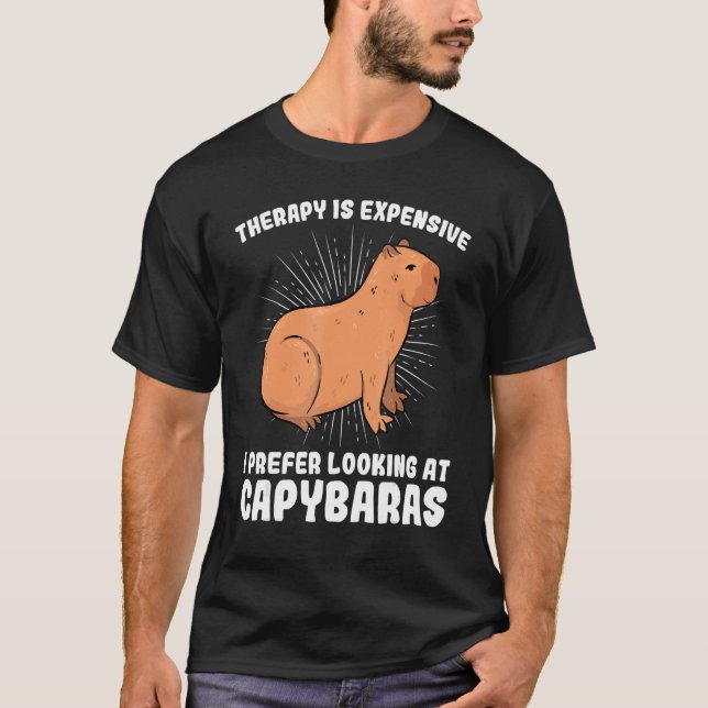 Camiseta Prefiero mirar capibaras capybara (Anverso)