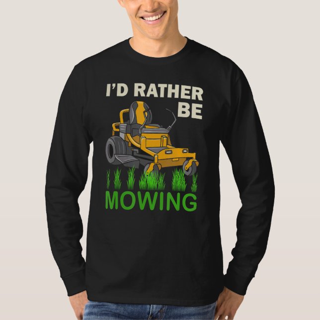 Camiseta Prefiero Mowing Funny Mower (Anverso)