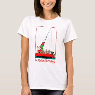 Camiseta Prefiero navegar con Santa en Navidades