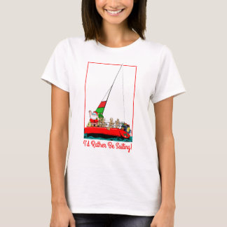 Camiseta Prefiero navegar con Santa en Navidades