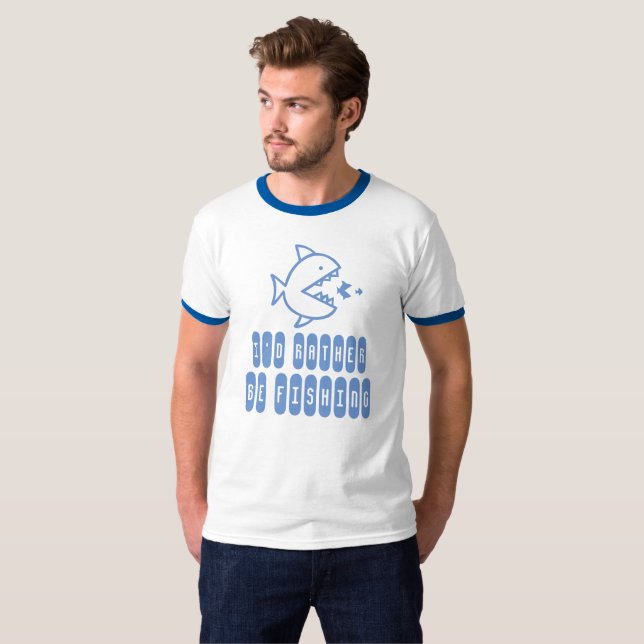 Camiseta Prefiero pescar. Camisas para los pescadores (Anverso completo)