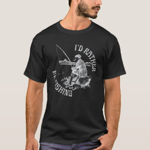 Camiseta Prefiero pescar, divertido regalo de pescador
