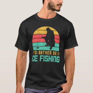 Camiseta Prefiero Pescar Hielo Pescado Retro Vintage divert