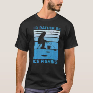 Camiseta Prefiero Pescar Hielo Pescador Pesca Hielo F