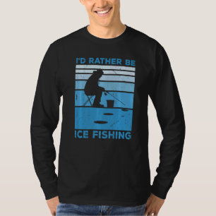 Camiseta Prefiero Pescar Hielo Pescador Pesca Hielo F