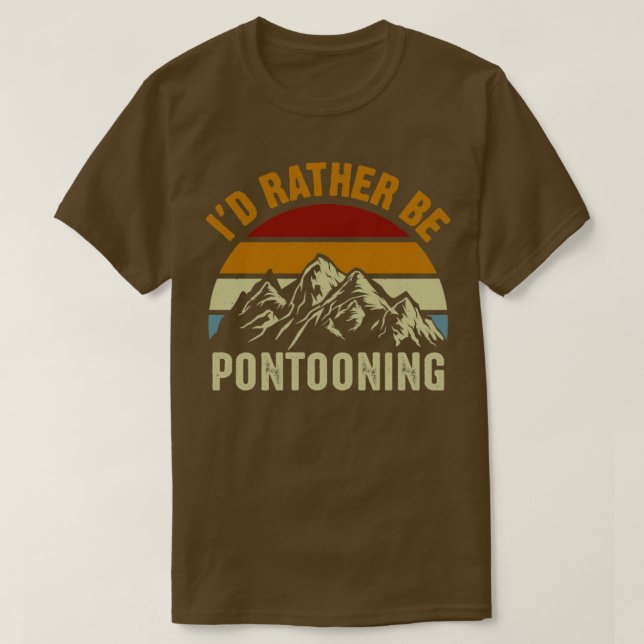 Camiseta Prefiero Pontooning Retro Vintage (Diseño del anverso)