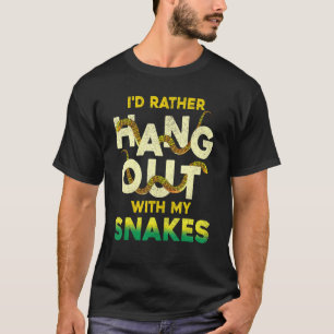 Camiseta Prefiero Quedarme Con Mi Mascota De Serpientes Ani