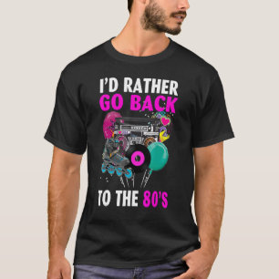 Camiseta Prefiero regresar a la Nost estética de los 80's d