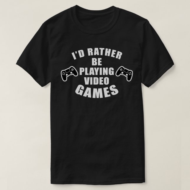 Camiseta Prefiero Reproducir Videojuegos (Diseño del anverso)