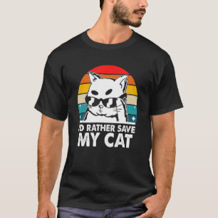 Camiseta Prefiero salvar a mi gato amigo Cat Lover Buddy Ki