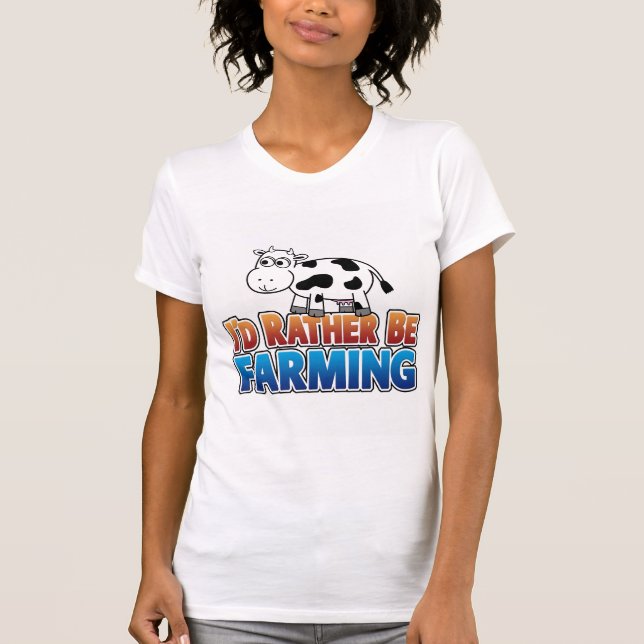 Camiseta ¡Prefiero ser agricultor! (Agricultura virtual) (Anverso)