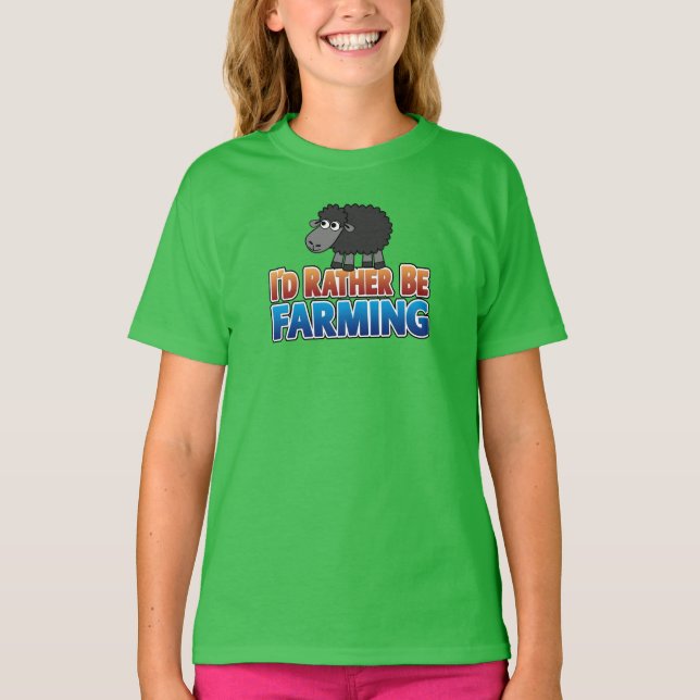 Camiseta ¡Prefiero ser agricultor! (Agricultura virtual) (Anverso)