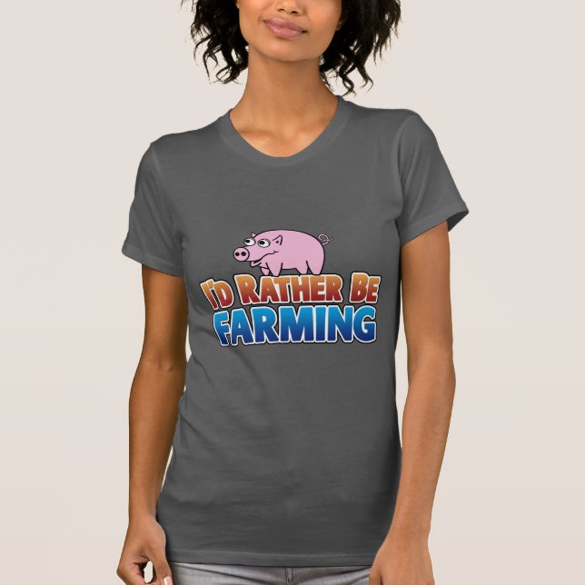 Camiseta ¡Prefiero ser agricultor! (agricultura virtual) (Anverso)