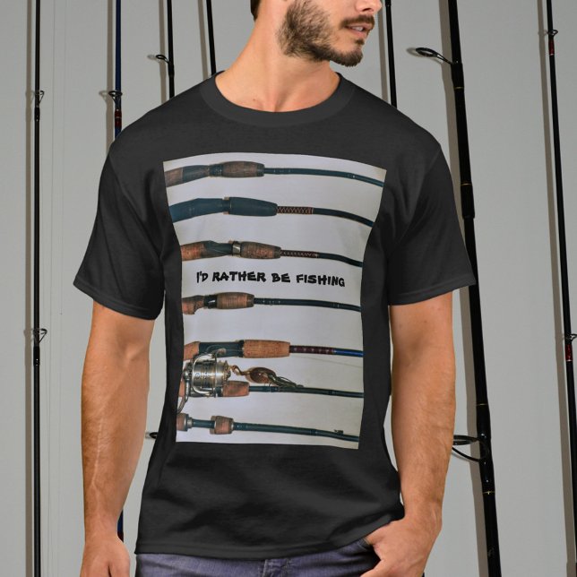 Camiseta Prefiero ser arcos de pesca y fotografía de tambor (Subido por el creador)