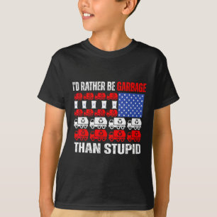 Camiseta Prefiero ser basura para Trump en basurero F