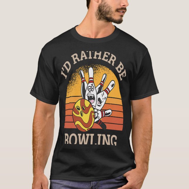 Camiseta Prefiero ser Bowling retro tee (Anverso)