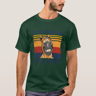 Camiseta Prefiero ser caballo paseando a caballo