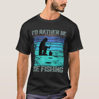 Camiseta Prefiero ser el retro de pesca del hielo 1