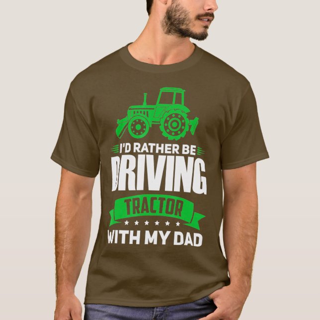 Camiseta Prefiero ser el Tractor de Conducción Papá Granjer (Anverso)
