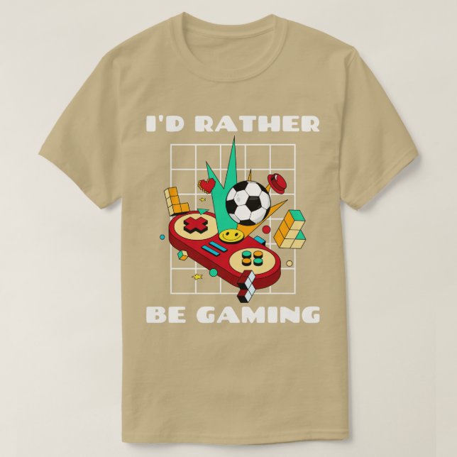 Camiseta Prefiero ser Gamer de juegos (Diseño del anverso)