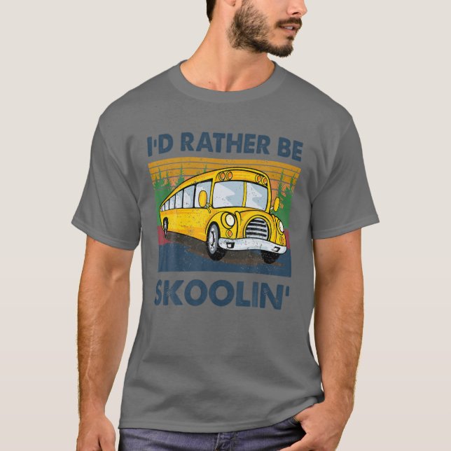 Camiseta Prefiero ser gracioso el conductor de autobús esco (Anverso)