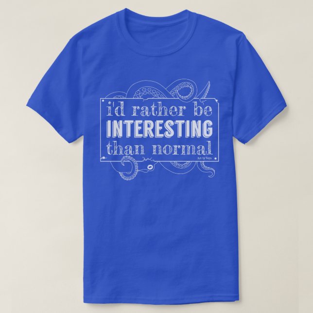 Camiseta Prefiero ser interesante (Diseño del anverso)