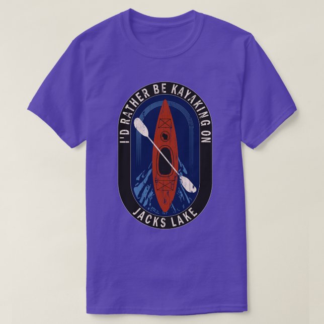 Camiseta Prefiero ser kayak en el lago Jacks en Wisconsin (Diseño del anverso)