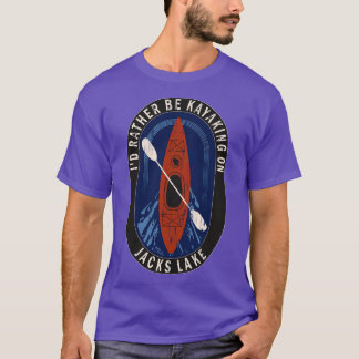 Camiseta Prefiero ser kayak en el lago Jacks en Wisconsin