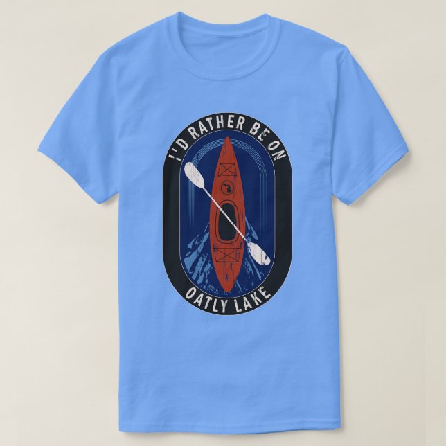Camiseta Prefiero ser kayak en el lago Oatly en MI (Diseño del anverso)