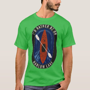 Camiseta Prefiero ser kayak en Harlow Lake en MI