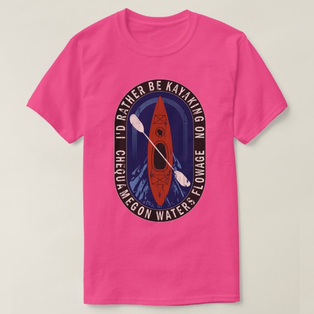 Camiseta Prefiero Ser Kayak En La Flor De Las Aguas Chequam (Diseño del anverso)